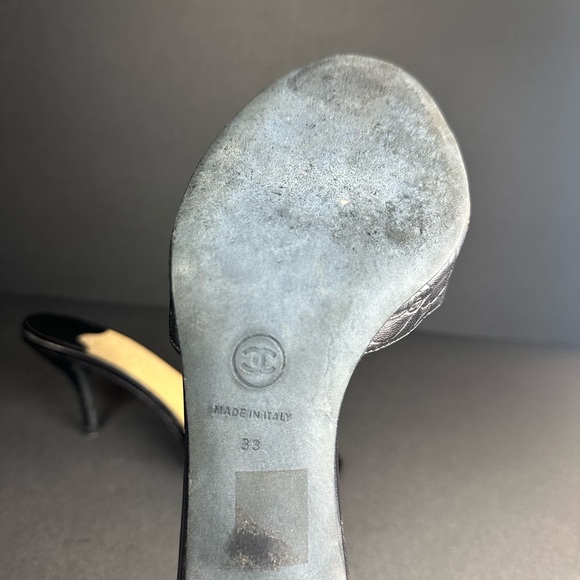 CHANEL Black Women Heel Leather Size 38 - Picture 4 of 7